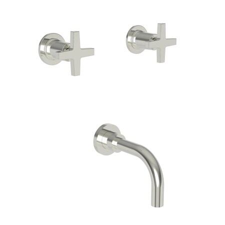 Newport Brass Tub Faucet, Polished Nickel, Wall 3-2985-15